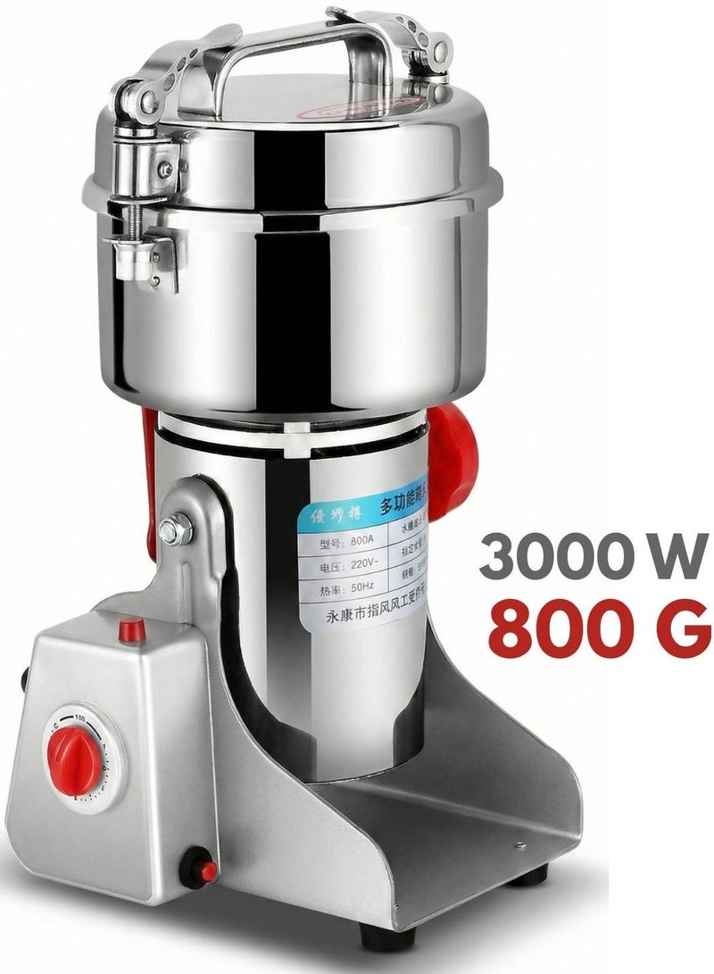 دينكس مطحنة كهربائية 800 جرام بقدرة 3000 واط ، مطحنة قهوة كهربائية للحبوب والتوابل والطعام الجاف  (مع 22 قطعة اضافية قطع غيار) - Image 1